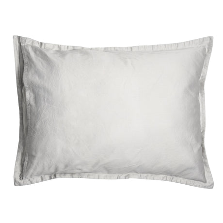 Standard Pillow Sham Reverse - Kevin O'Brien Mirage Silver Bedding at Fig Linens and Home