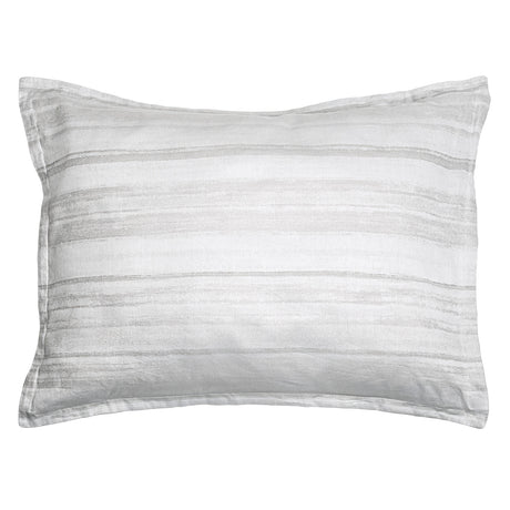 Standard Pillow Sham Front - Kevin O'Brien Mirage Silver Bedding at Fig Linens and Home