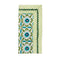 Majorelle Napkin in White, Blue  & Green Set of 4 by Kim Seybert Folded at Fig Linens and Home