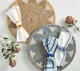 Majorelle Placemat in Navy & Blue Set of 4 by Kim Seybert at Fig Linens and Home 4