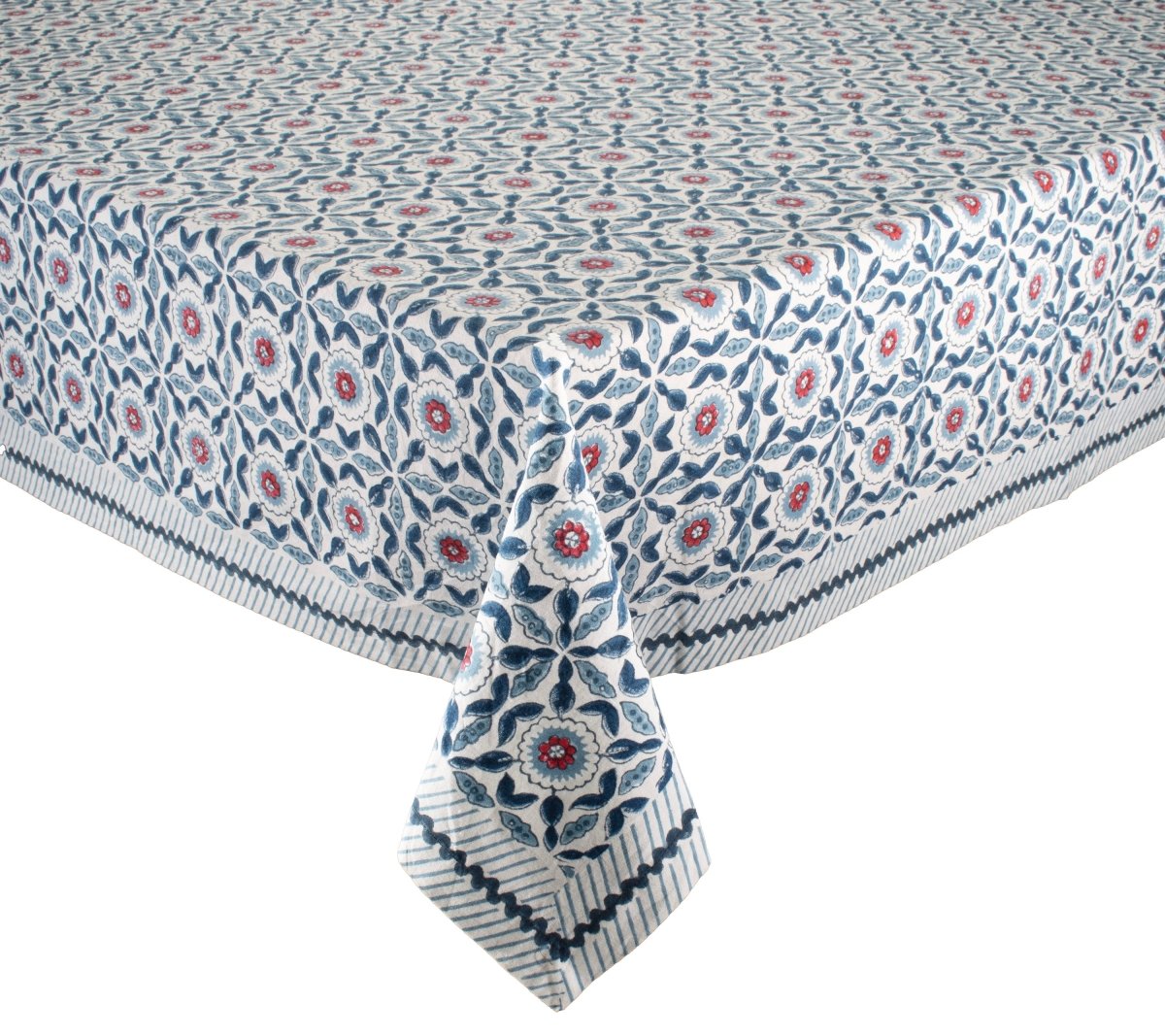 Majorelle Tablecloth in Red, White & Blue by Kim Seybert at Fig Linens and Home