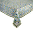 Majorelle Tablecloth in White, Blue & Green by Kim Seybert at Fig Linens and Home