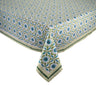 Majorelle Tablecloth in White, Blue & Green by Kim Seybert at Fig Linens and Home