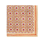 Majorelle Tablecloth in White, Pink & Orange by Kim Seybert Folded