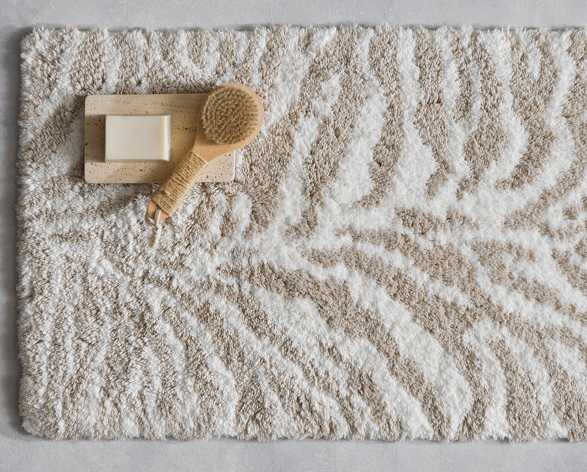Regine Bath Rug by Matouk Schumacher - Lifestyle view at Fig Linens and Home 1