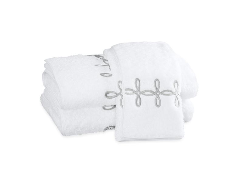 Matouk Gordian Knot Silver Bath Towels