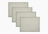 Laksha Clover Green Placemats Set of 4 by Matouk Schumacher at Fig Linens and Home