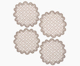 Laksha Cocktail Napkins in Oak - Matouk Schumacher at Fig Linens and Home