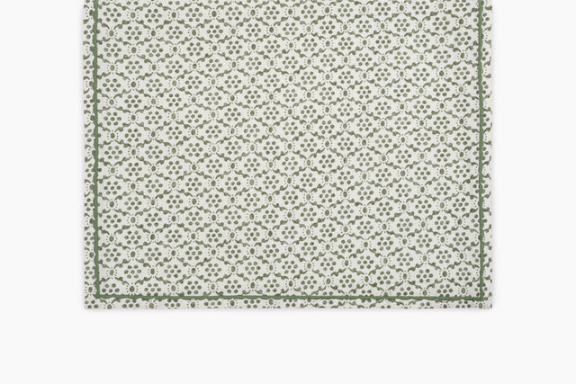 Clover Green Runner - Laksha Table Runner by Matouk Schumacher at Fig Linens and Home