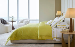 Cornelia and Nocturne - Matouk Lemon Yellow Cornelia Giza Bedding at Fig Linens and Home