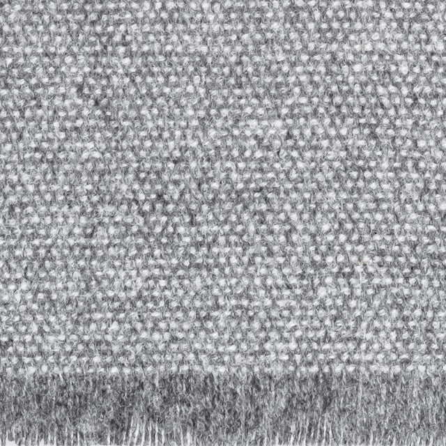 Matouk Agnes Swatch Throw SmokeGrey Blankets Cashmere Wool at Fig Linens and HomE