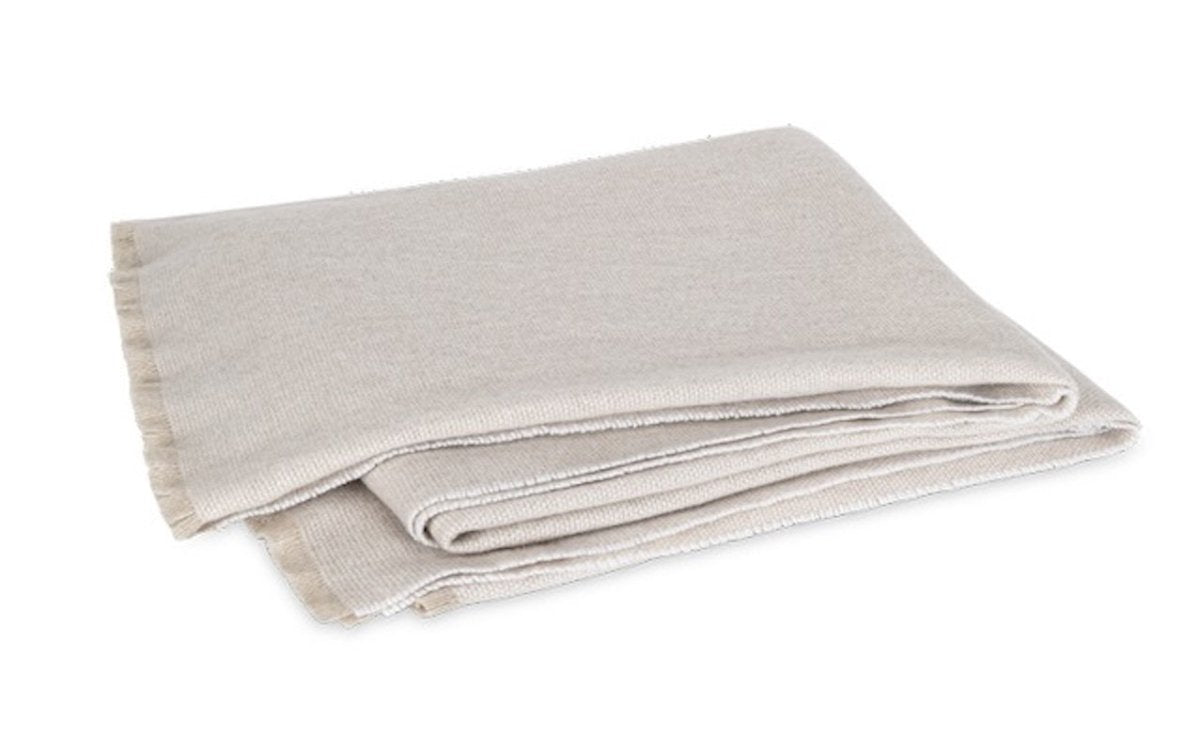 Matouk Agnes Throw Oat 1 Blankets Cashmere Wool at Fig Linens and Home
