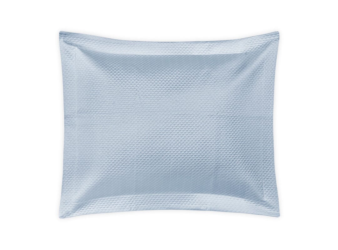 Matouk Alba Blue Pillow Sham - Light Blue Quilted Coverlets at Fig Linens and Home