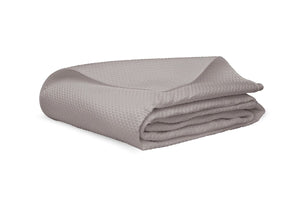 Matouk Quilt - Alba Platinum Quilted Coverlet at Fig Linens and Home - Cotton Sateen Bedding