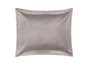 Matouk Pillow Sham - Alba Platinum at Fig Linens and Home - Cotton Sateen Bedding