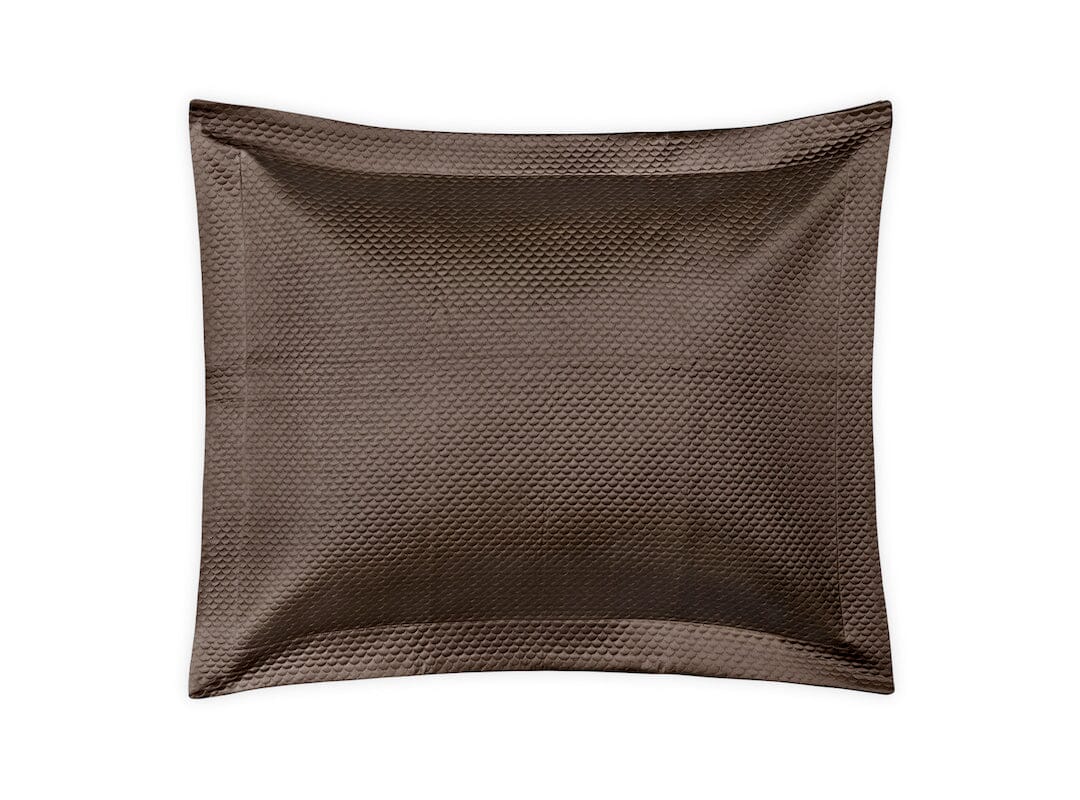 Matouk Alba Sable Brown Pillow Shams | Sateen Quilts & Shams