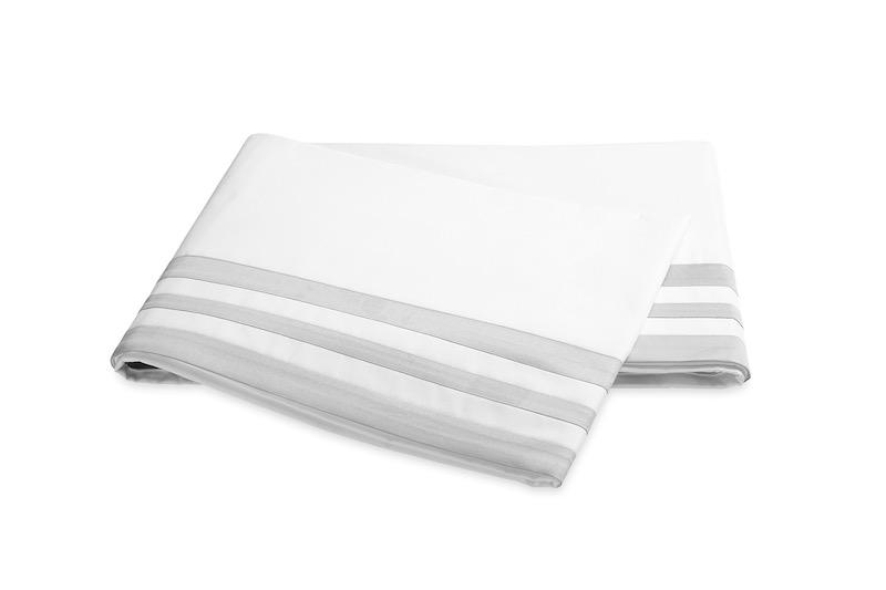 Allegro Silver Flat Sheet | Matouk at Fig Linens