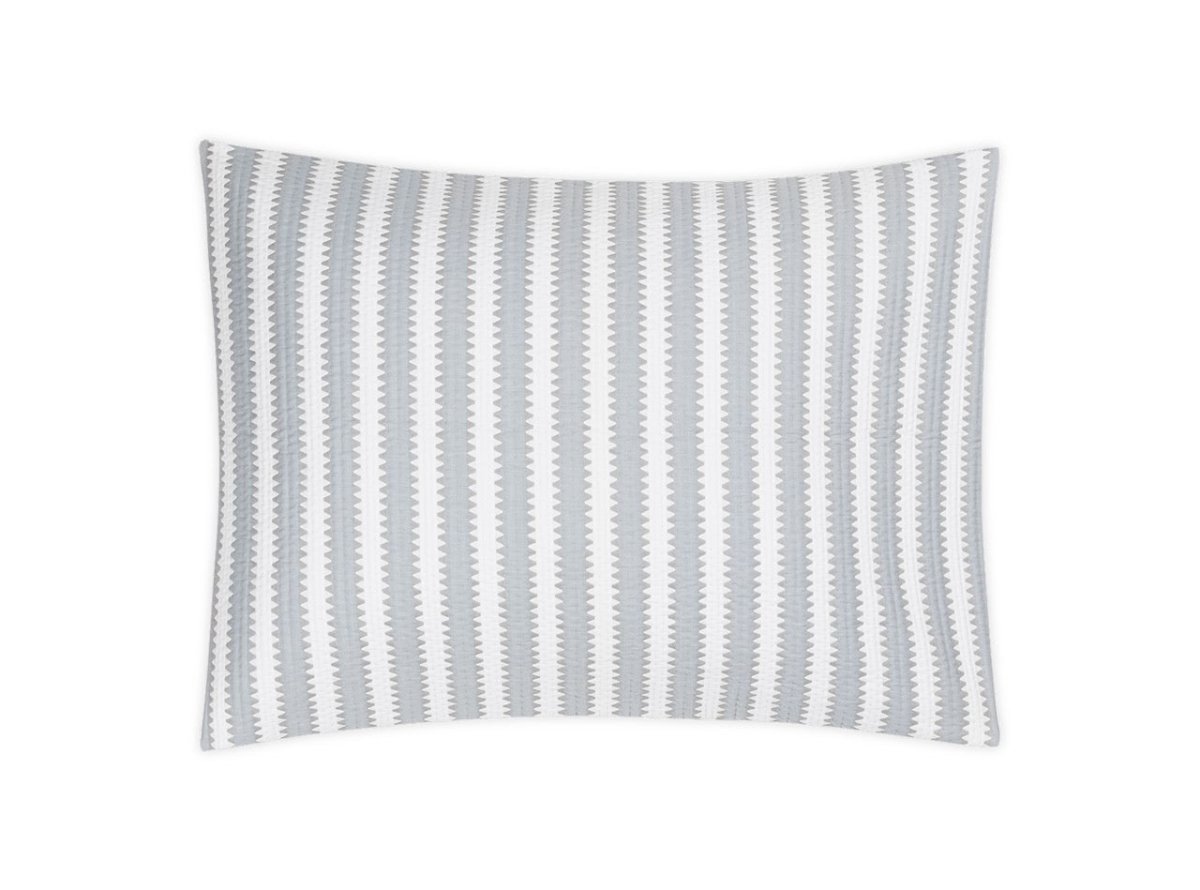 Pillow Sham - Apollo Stripe Dove Matelasse by Matouk Schumacher at Fig Linens and Home