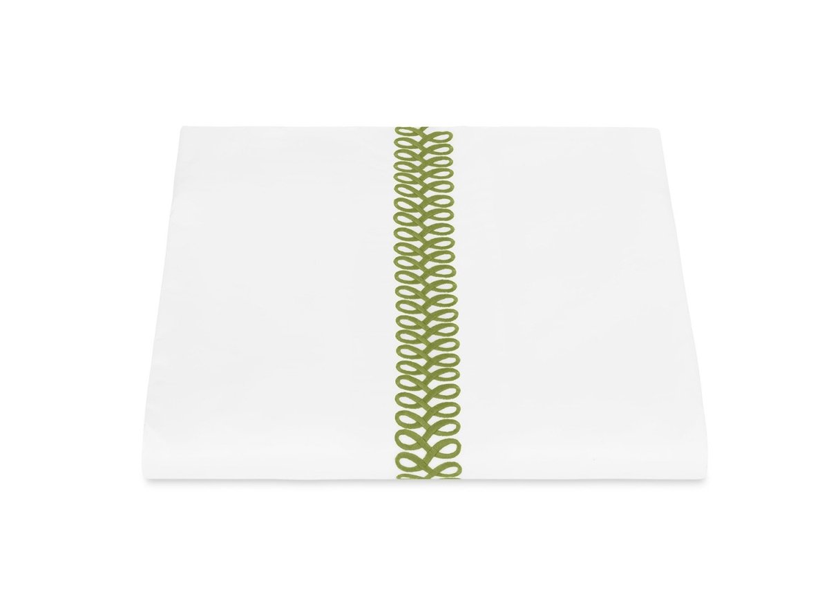 Duvet Cover - Matouk Schumacher Astor Braid Grass Green Bedding - Fig Linens and Home