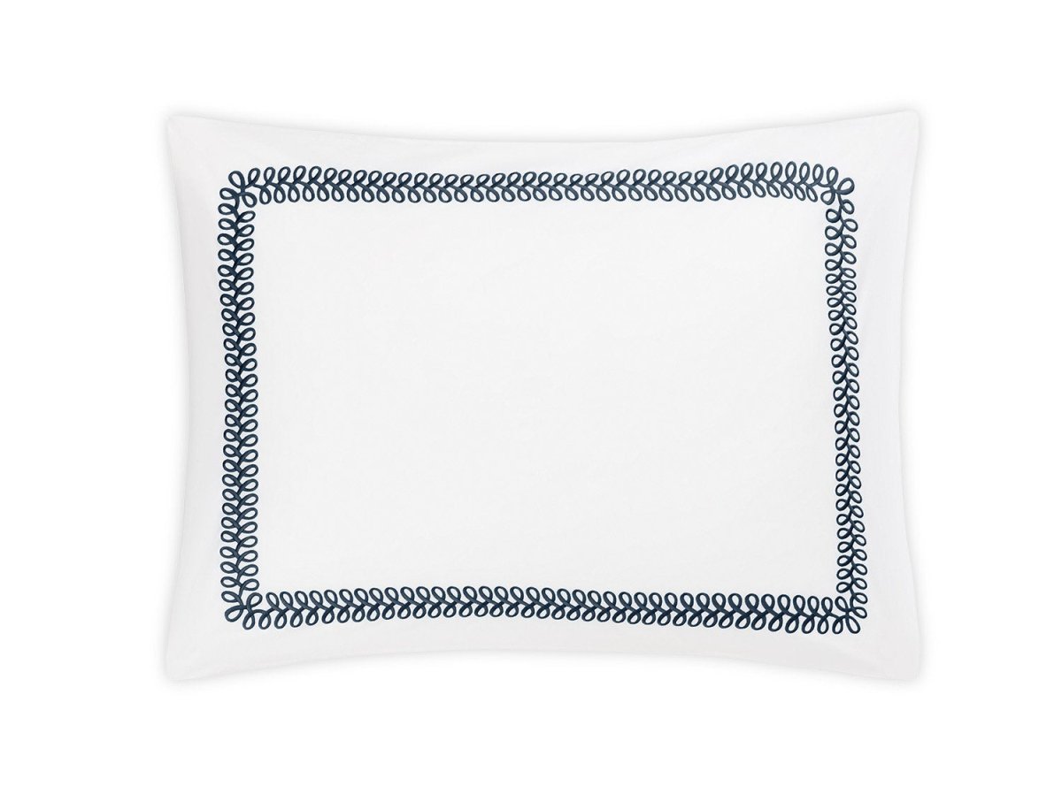Pillow Sham - Matouk Schumacher Astor Braid Indigo Bedding - Fig Linens and Home