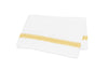Flat Sheet - Matouk Schumacher Astor Braid Lemon Yellow Bedding - Fig Linens and Home