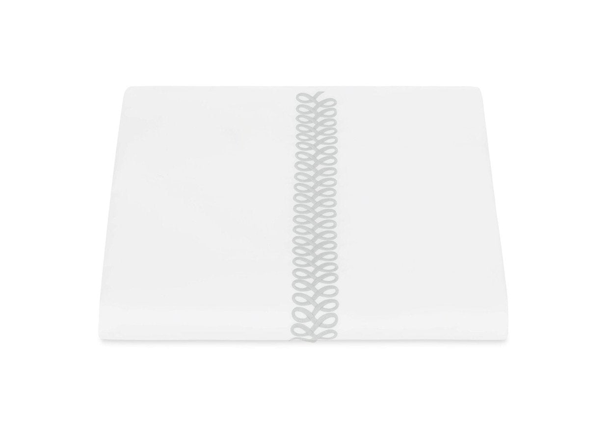 Duvet Cover - Matouk Schumacher Astor Braid Silver Bedding - Fig Linens and Home