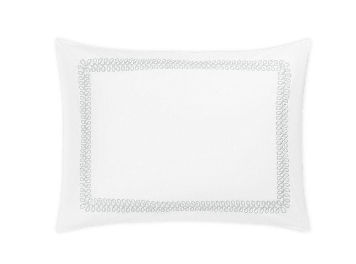 Pillow Sham - Matouk Schumacher Astor Braid Silver Bedding - Fig Linens and Home
