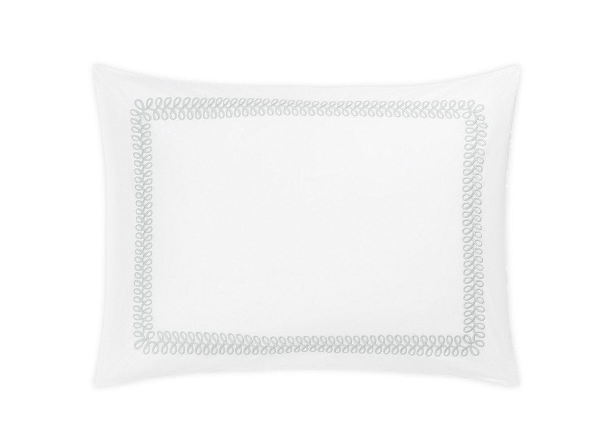 Pillow Sham - Matouk Schumacher Astor Braid Silver Bedding - Fig Linens