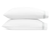 Pillowcases - Matouk Schumacher Astor Braid Silver Bedding - Fig Linens and Home