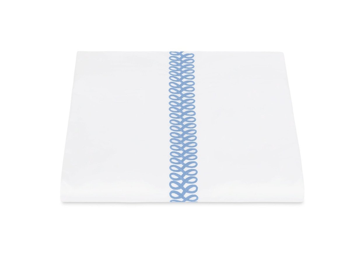 Duvet Cover - Matouk Schumacher Astor Braid Sky Bedding - Fig Linens and Home