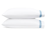 Pillowcases - Matouk Schumacher Astor Braid Sky Bedding - Fig Linens and Home