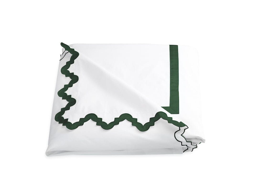 Aziza Green Duvet Cover | Matouk Bedding at Fig Linens and Home