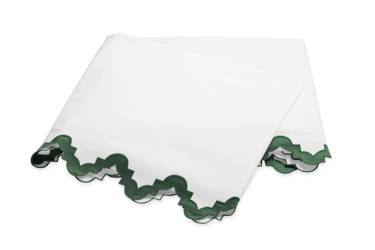Aziza Green Flat Sheet | Matouk Bedding at Fig Linens and Home