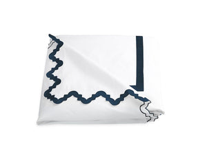 Aziza Navy Blue Duvet Cover | Matouk Bedding at Fig Linens and Home