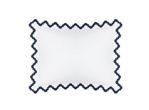 Aziza Navy Blue Pillow Sham | Matouk Bedding at Fig Linens and Home