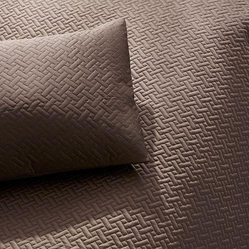 Matouk Basketweave Close-up of Mocha Color - Fig Linens and Home