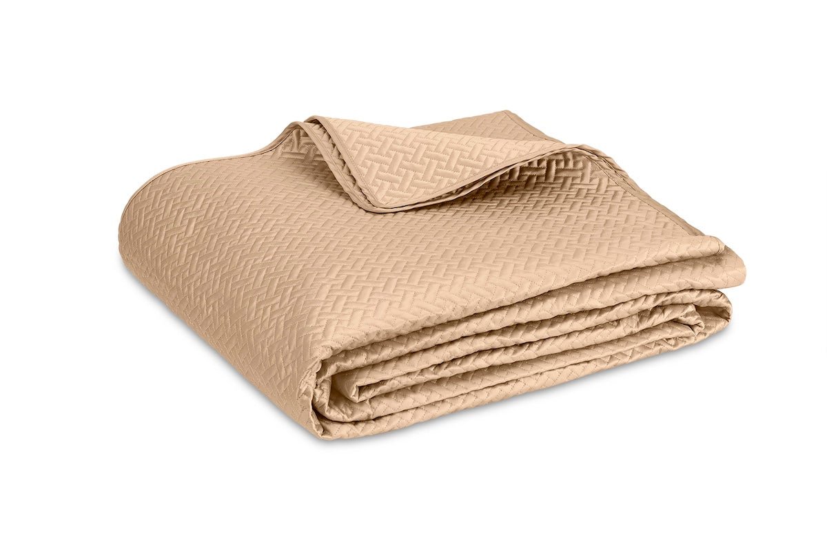 Quilted Coverlet - Matouk Basketweave Ambrosia - Fig Linens and Home