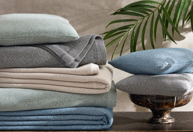 Matouk Jackson Pacific Coverlets at Fig Linens and Home - Lifestyle 2