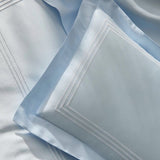 Matouk Bedding - Bel Tempo Nocturne Pillow Shams Detail Shown in Blue - Fig Linens and Home