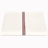 Matouk Bedding - Bel Tempo Nocturne Duvet Cover in Ivory and Red - Fig Linens and Home