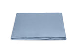 Matouk Fitted Sheet - Nocturne Cotton Sateen Hazy Blue Bedding at Fig Linens and Home