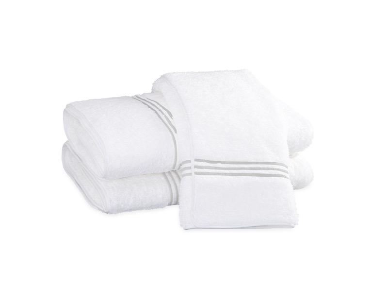 Bel Tempo Silver Bath Towels | Matouk at Fig Linens and Home