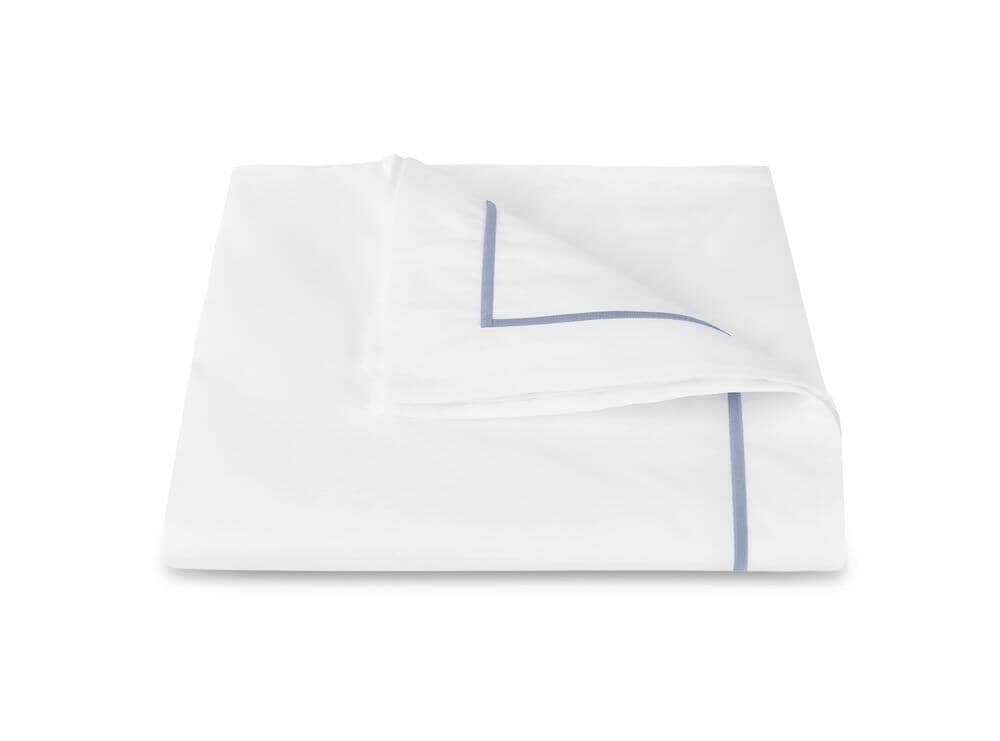 Matouk Bergamo Hazy Blue Duvet Cover | Fig Linens