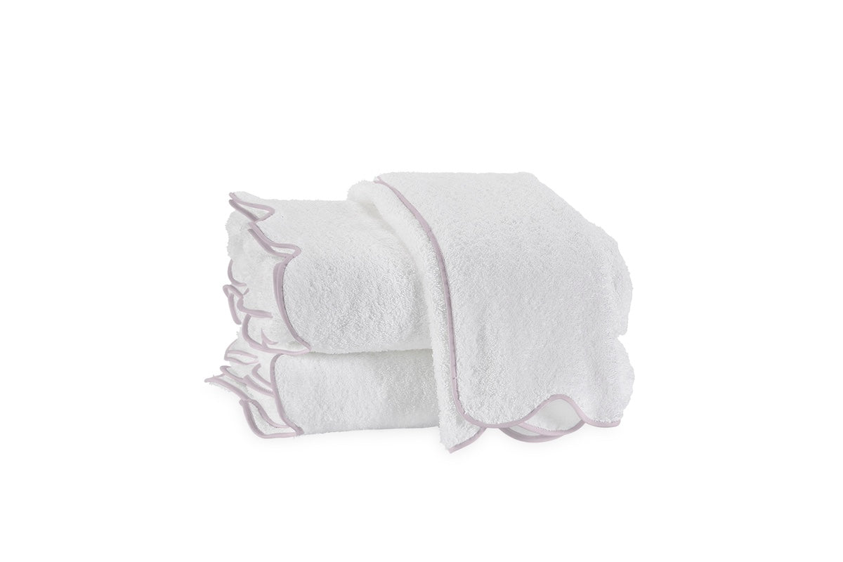 Matouk Cairo Scallop Terrycloth Towels Lilac at Fig Linens and Home