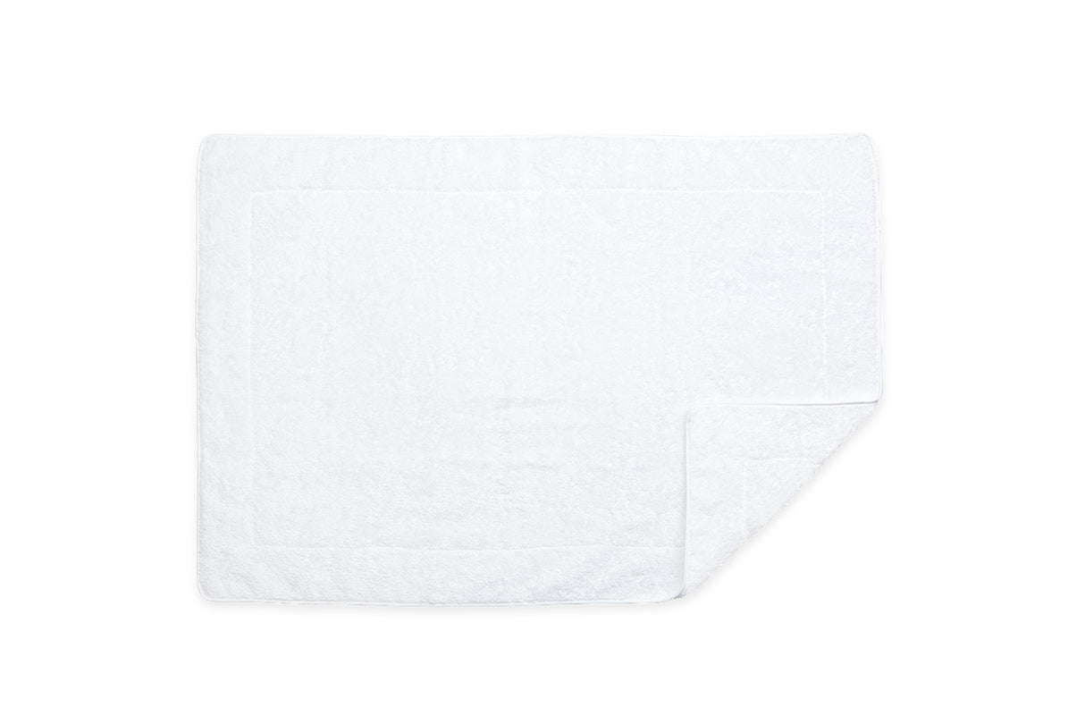 Matouk Cairo Towels in White with White | Fig Linens and Home - Plain non-quilted Tub Mat