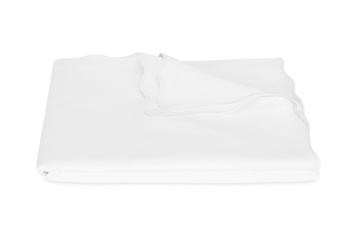 Coverlet - Matouk Camila Pique White Blanket Cover at Fig Linens and Home