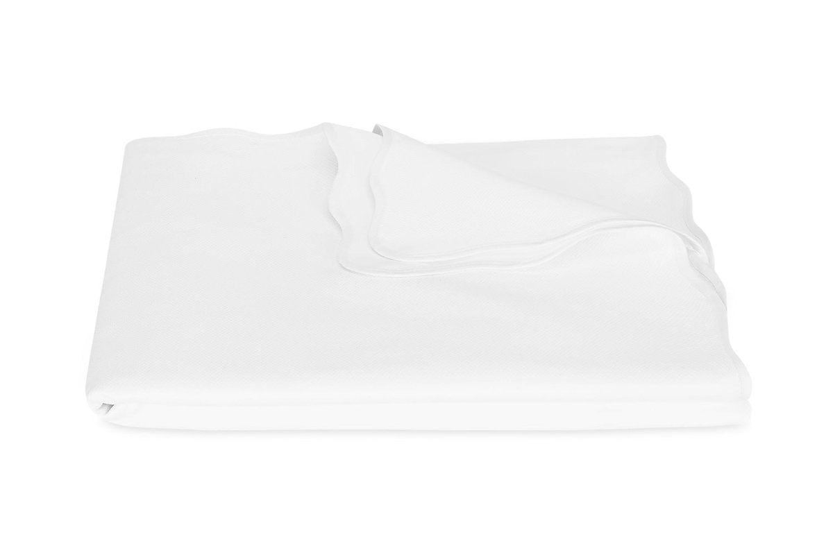Coverlet - Matouk Camila Pique White Blanket Cover at Fig Linens and Home