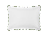 Pillow Sham - Matouk Camila Pique Palm Green Bedding at Fig Linens and Home