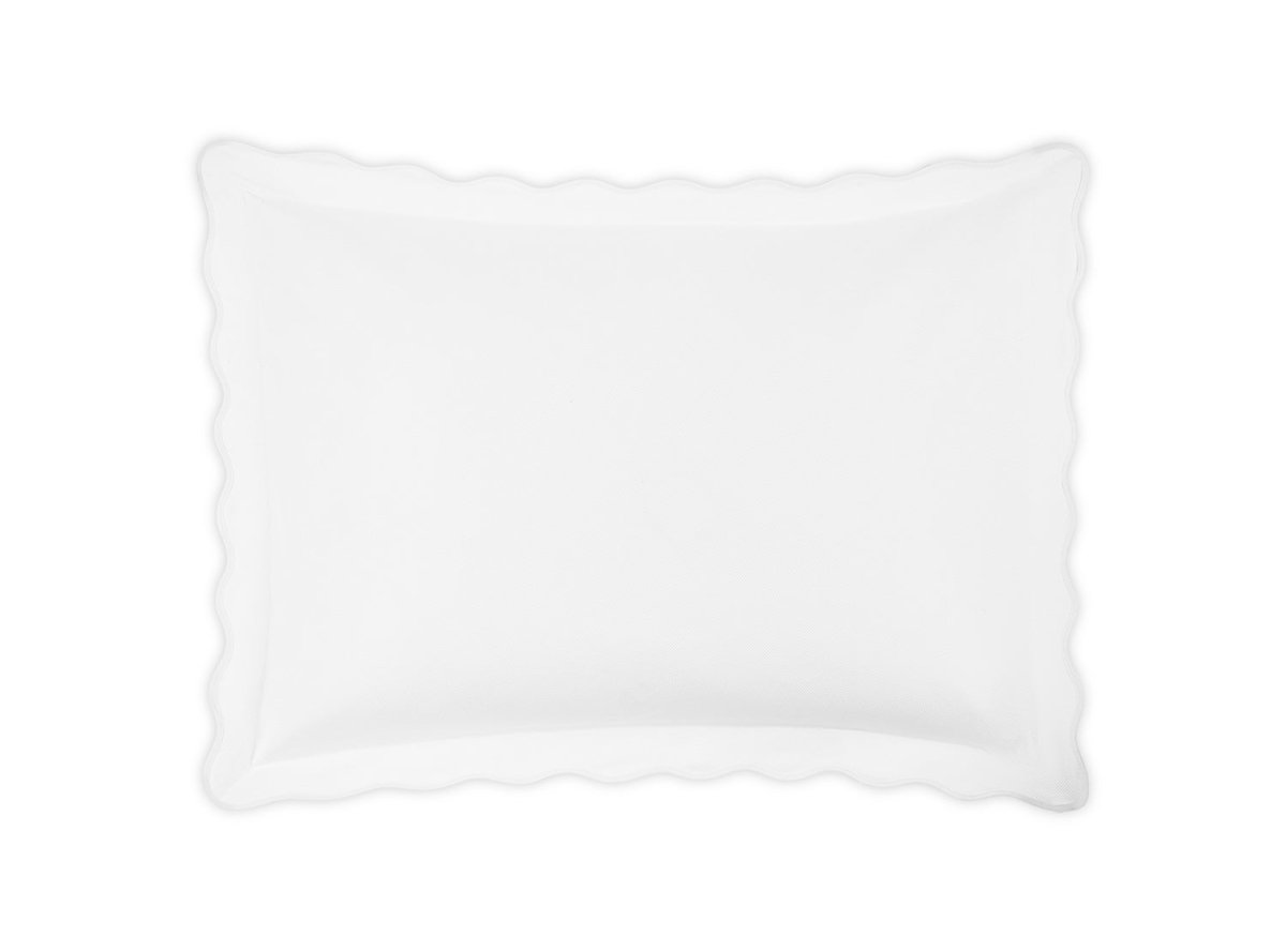 Pillow Sham - Matouk Camila Pique White Bedding at Fig Linens and Home