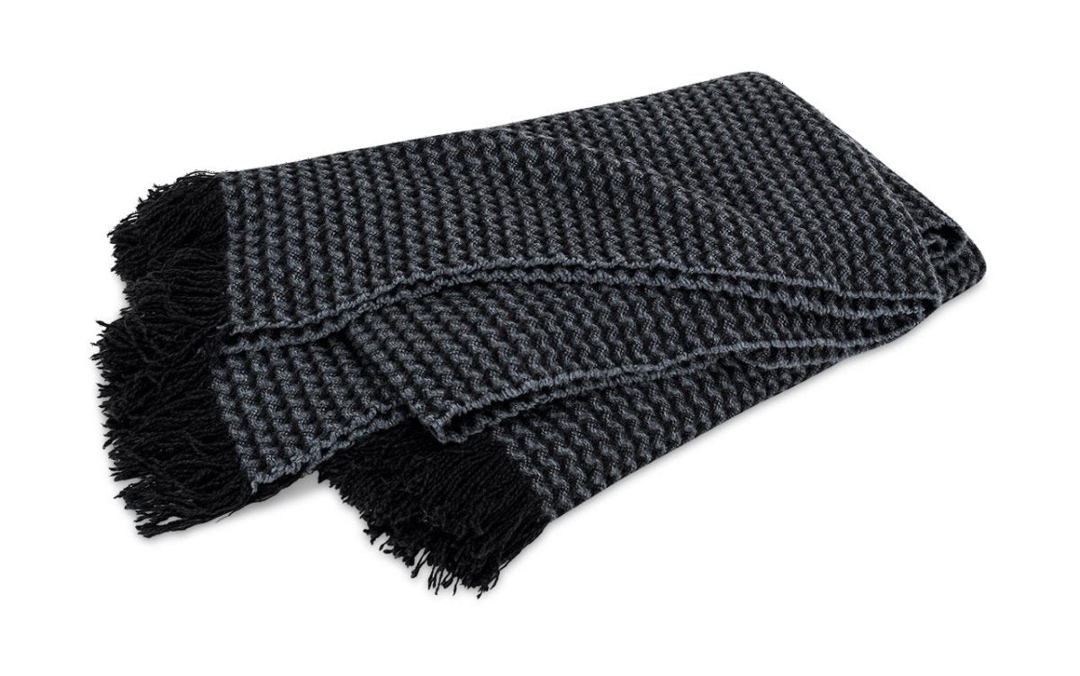 Matouk Cashmere Throw - Cleo Inkwell Oversized Throw Blanket with Fringe